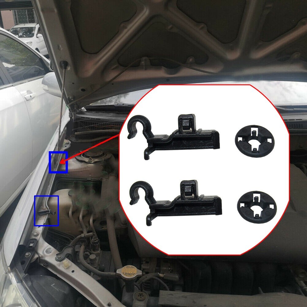 [động cơ] 2 Bộ Kẹp thanh chống đỡ mui xe bằng nhựa Grommet Giá đỡ nắp ca-pô cho Toyota