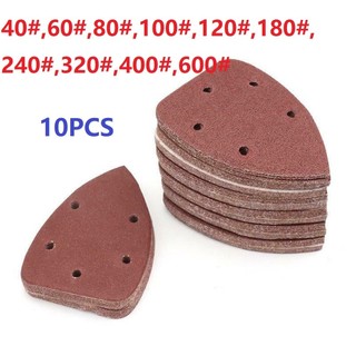 [Fuxin] 10 Đĩa cát hình tam giác 140 * 90mm 5 lỗ cho miếng đệm Dụng cụ đánh bóng điện