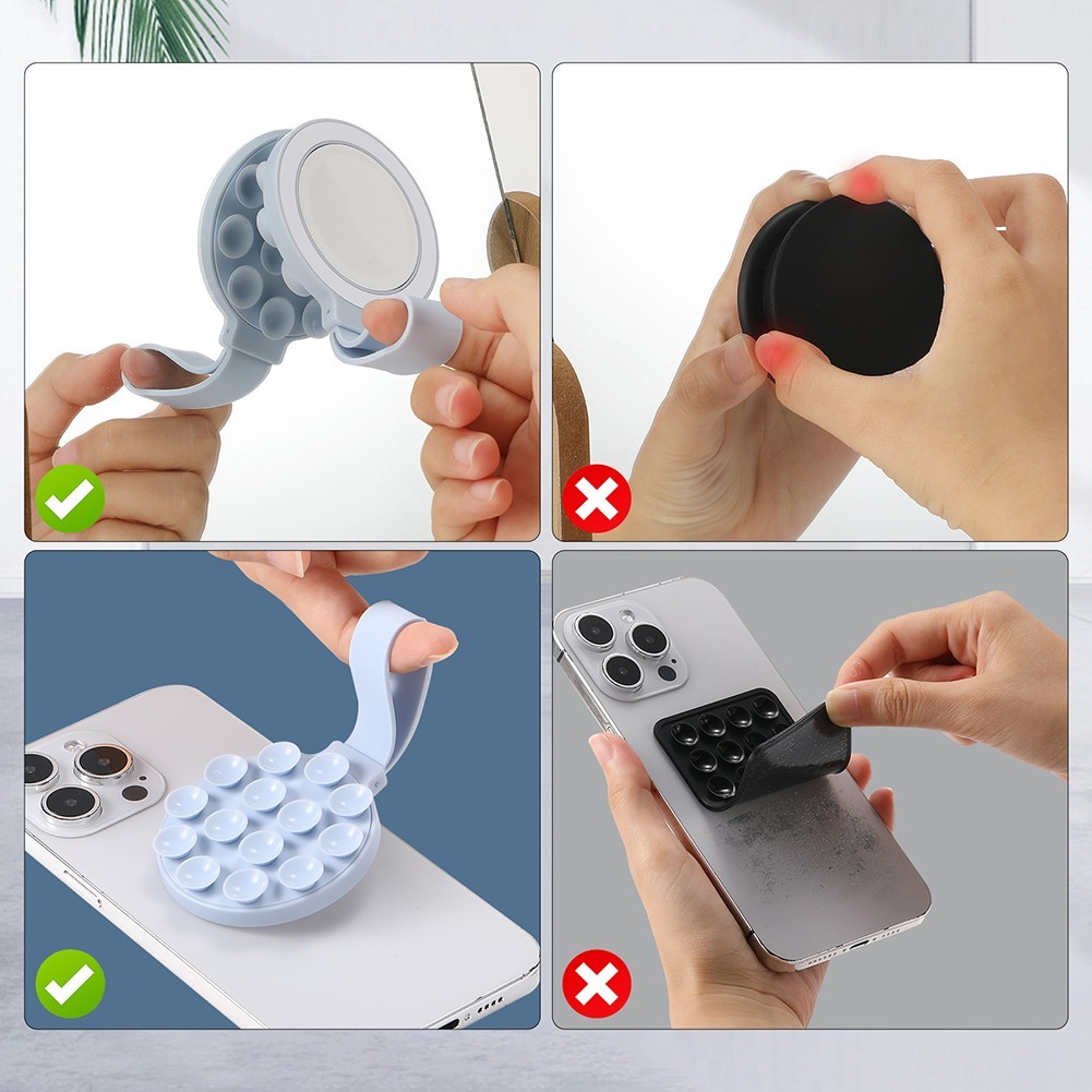 Giá đỡ điện thoại hút silicon và từ tính, linh hoạt, rảnh tay