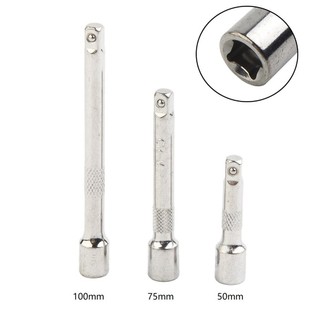 [Fuxin] Thanh nối dài bằng thép mạ crôm 1 / 4 Inch Bộ chuyển đổi cờ lê ổ cắm Ratchet 50 / 75 / 100MM