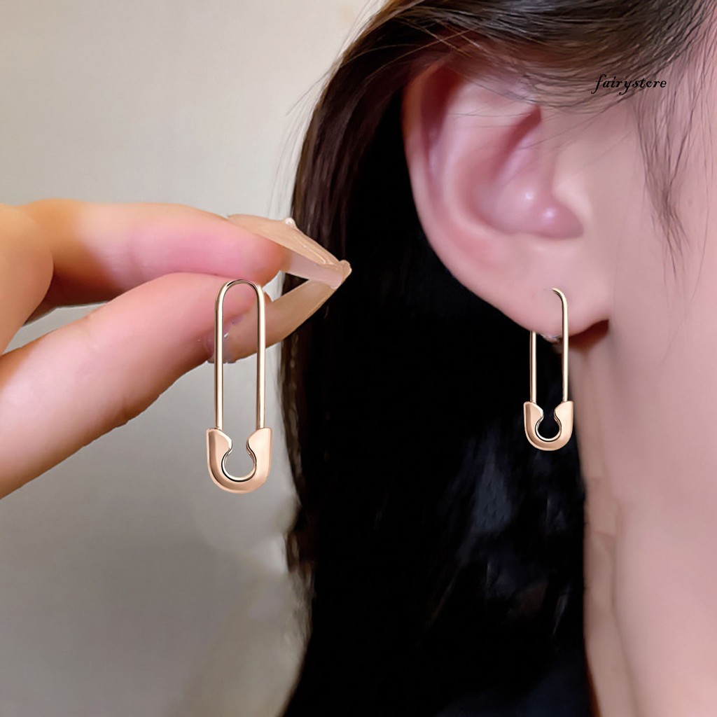 FYS - Bông Tai Nữ Kim Loại Mạ Điện Đánh Bóng, Phù Hợp Hàng Ngày và Tiệc Tùng