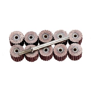[Fuxin] 10 chiếc 240 Grit Flap Mài Bánh Xe Chà Nhám Đĩa Dụng Cụ Quay + 1 Mandrel