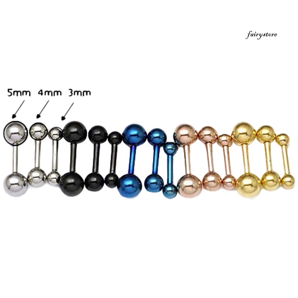FYS _ Ear Studs Bông tai thanh tạ nam Punk chống mài mòn đơn giản để hẹn hò