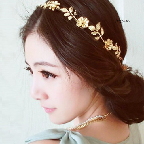 FYS _ Women Thanh Lịch Lá Baroque Hoa Co Giãn Băng Đô Tóc Tiệc Đi Biển Quà Tặng