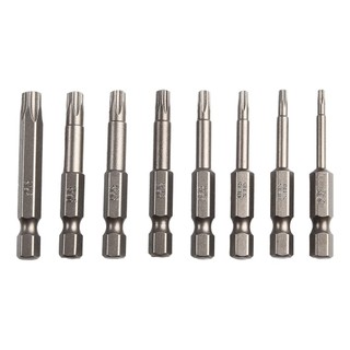 [Fuxin] 1 Chân Lục Giác 50mm 1 / 4 Từ Tính Năm Điểm Cho Mũi Tua Vít Torx Có Lỗ T8-T40