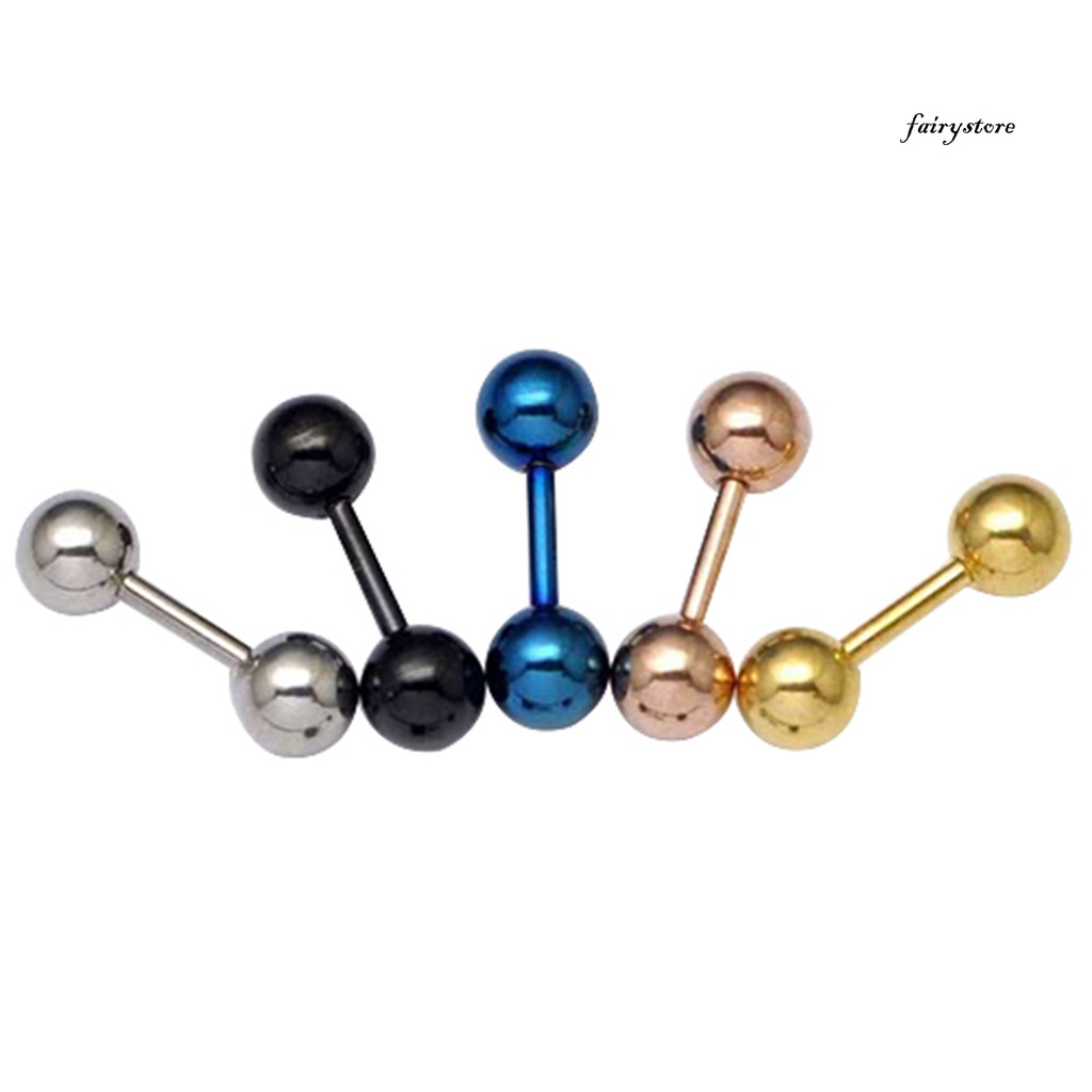 FYS _ Ear Studs Bông tai thanh tạ nam Punk chống mài mòn đơn giản để hẹn hò