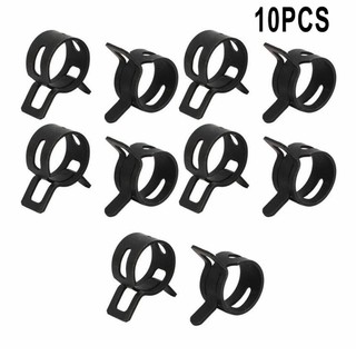 [Fuxin] 10 chiếc Lò xo đen có kẹp ống nhiên liệu Ống silicon có thể tái sử dụng Kẹp ống 5-16mm