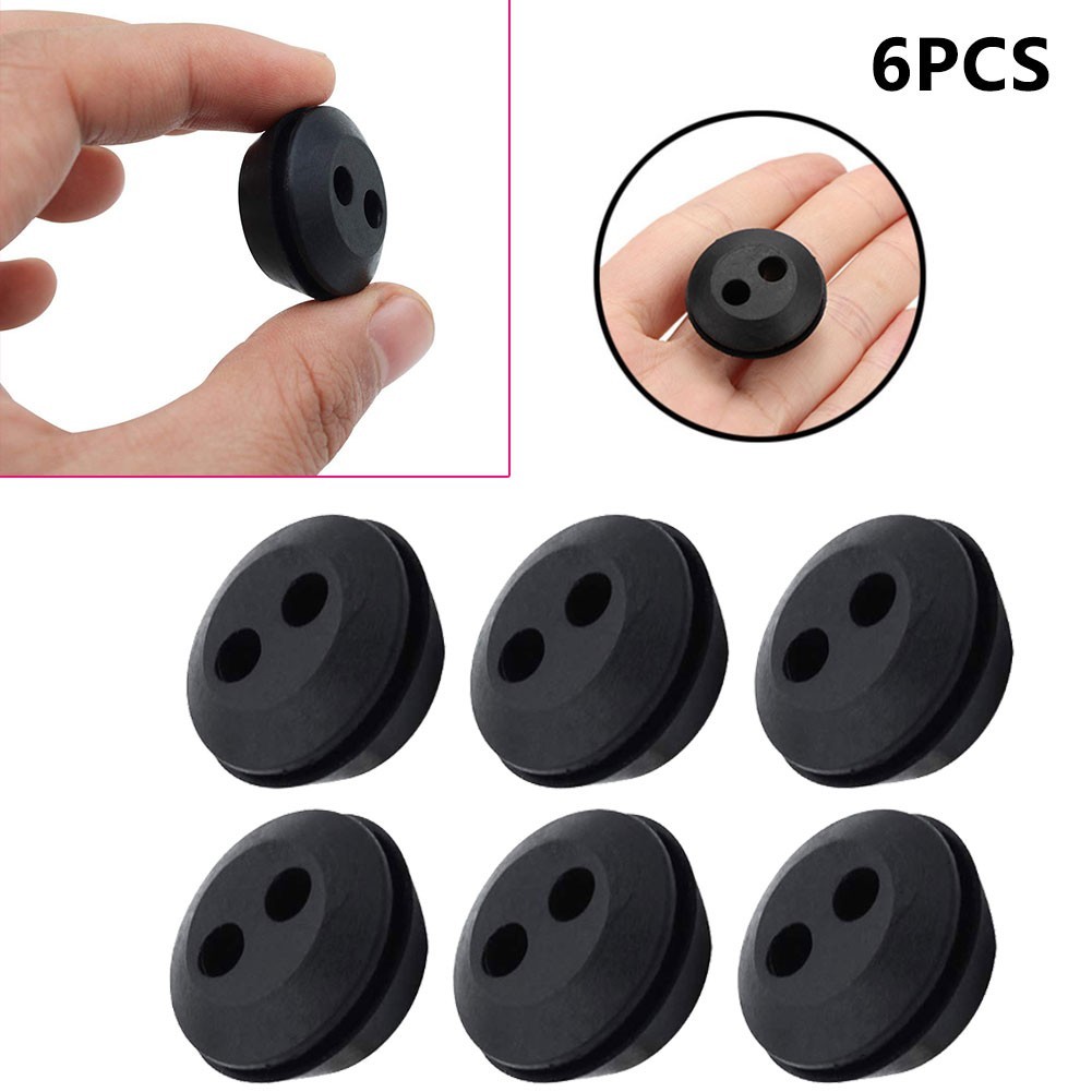 [Smellshi] 6 Chiếc Cao Su Grommet 2 Lỗ Bình Nhiên Liệu Cói Grommet Bình Nhiên Liệu Cao Su Grommet