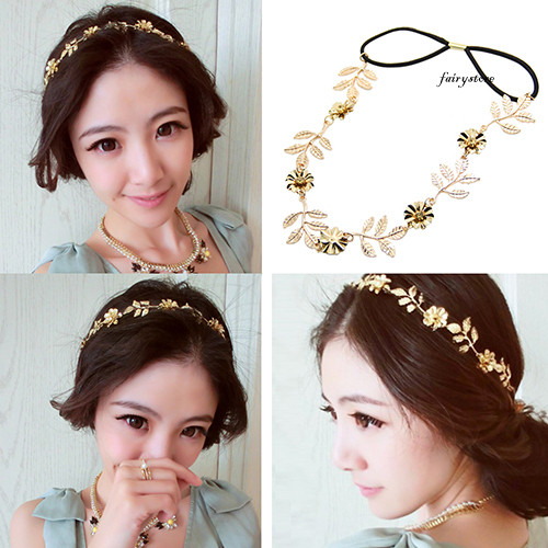 FYS _ Women Thanh Lịch Lá Baroque Hoa Co Giãn Băng Đô Tóc Tiệc Đi Biển Quà Tặng