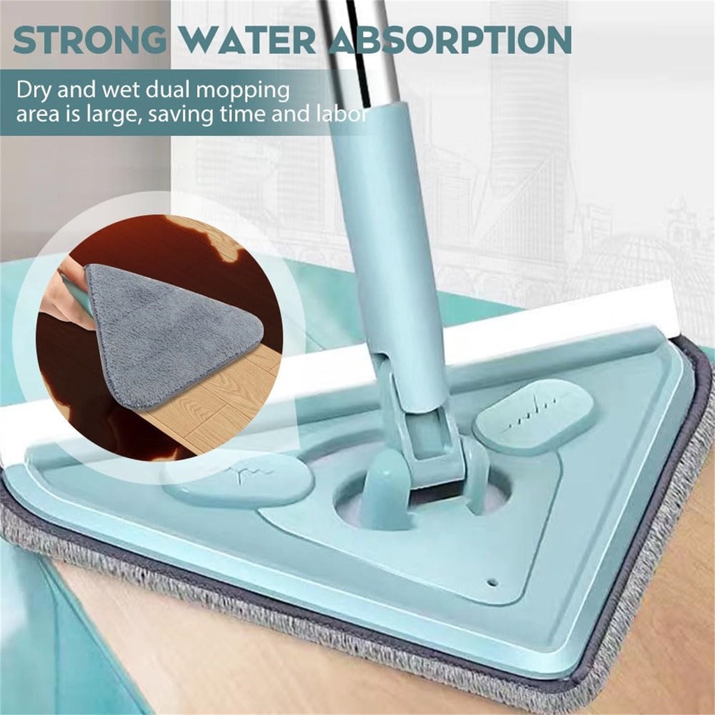 Cây lau nhà tam giác đa chức năng Cây lau nhà tam giác ghép 360° Cây lau nhà có thể xoay được Cây lau nhà có thể mở rộng có tay cầm dài Cây lau nhà gia đình cho sàn cửa sổ trần