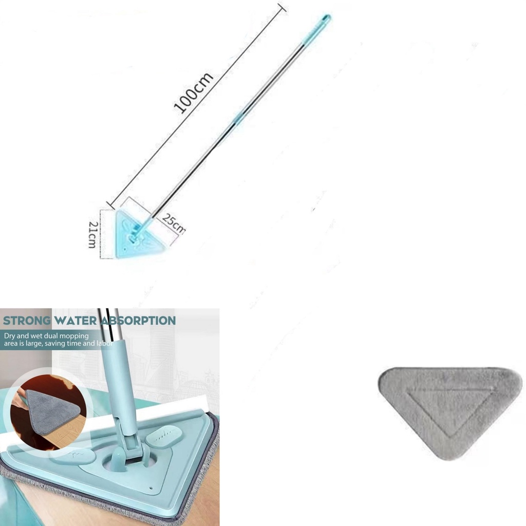 Cây lau nhà tam giác đa chức năng Cây lau nhà tam giác ghép 360° Cây lau nhà có thể xoay được Cây lau nhà có thể mở rộng có tay cầm dài Cây lau nhà gia đình cho sàn cửa sổ trần
