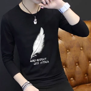 < COSYH > Áo thun cotton cổ tròn in chữ phong cách mới unisex