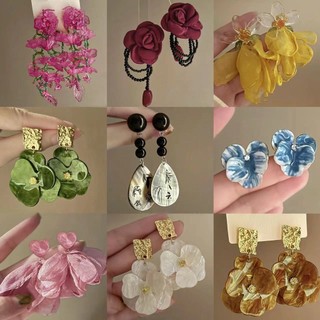 DREJEW Bông tai hoa ngọt ngào kim bạc mùa hè dễ thương