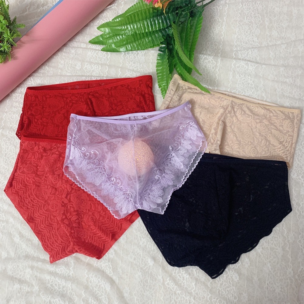 < COSYH > Quần Đùi Nam Gợi Cảm Bikini Quần Lót Quần Lót Thông Lưới Sheer Ren Túi Chữ G