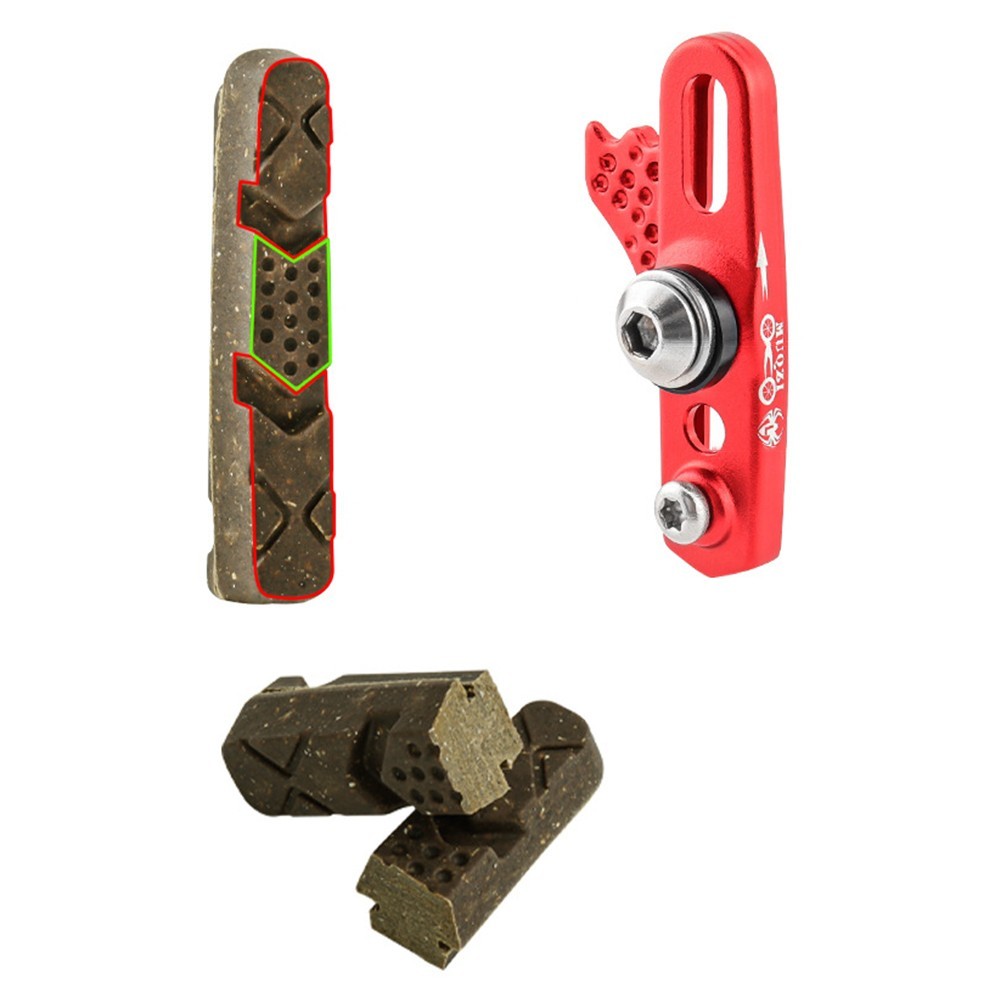 [Smellshi] Má phanh vành xe đạp bằng sợi carbon chống mài mòn ngăn kéo loại C kẹp phanh