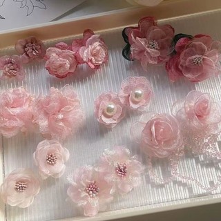 DREJEW Bông tai tua rua lưới kim bạc bông tai ngọt hồng