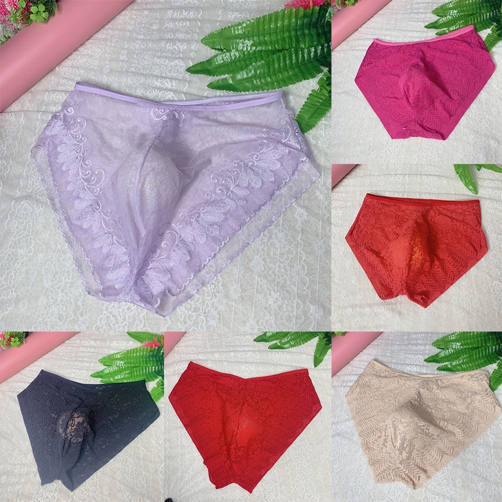 < COSYH > Quần Đùi Nam Gợi Cảm Bikini Quần Lót Quần Lót Thông Lưới Sheer Ren Túi Chữ G