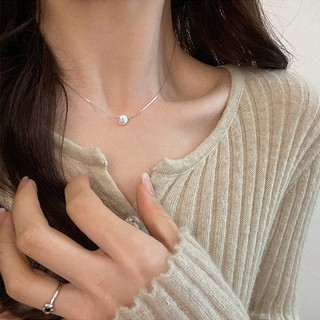 DREJEW Hàn Quốc khí chất tình yêu bướm ngọc trai nhân tạo vòng cổ tua rua thích hợp thời trang dây chuyền xương đòn cao cấp
