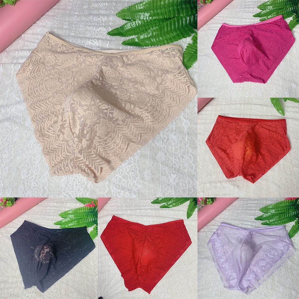 < COSYH > Quần Đùi Nam Gợi Cảm Bikini Quần Lót Quần Lót Thông Lưới Sheer Ren Túi Chữ G