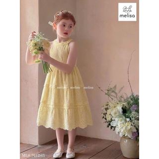 MLSDCC.7613 - Váy yếm Melisa vải thêu nổi 3 màu size 1 - 10y