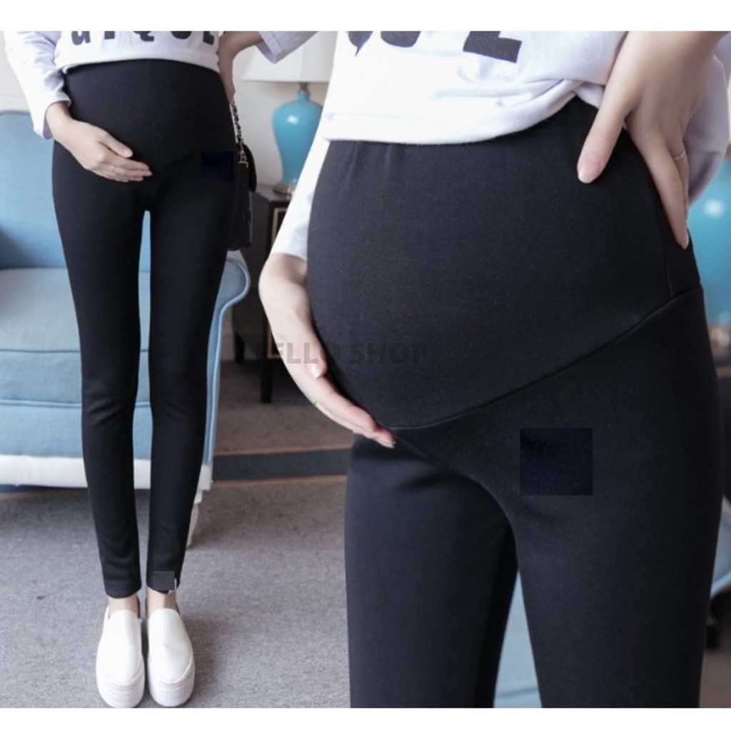 Plus Size Phụ Nữ Mang Thai Làm Việc Mềm Dài Quần Cotton Legging Quần Dài Mang Thai