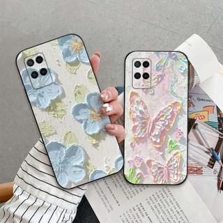 Ốp lưng Oppo A54 / A55 In hình Hoa xinh dễ thương chống sốc, mềm bảo vệ camera