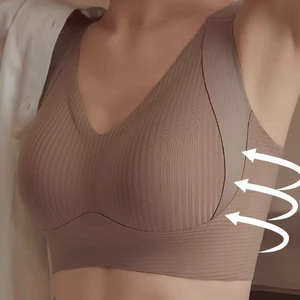 Mới Full Cup Có Thể Điều Chỉnh Quần Lót Nữ Lớn Ngực Nhỏ khoe Kích Thước Lớn Liền Mạch Ngực Nữ Áo Ngực Mỏng