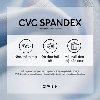 Owen - Áo polo Body Fit APV262000 màu Xanh lá chất liệu CVC Spandex