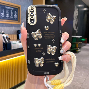 Ốp Lưng Samsung A50 A50s A30s Case Bowknot nhỏ Với Lanyard