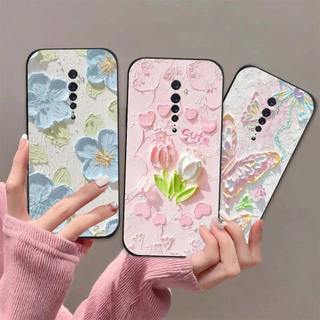 Ốp lưng Oppo Reno / Reno2 F 2F / K3 In hình Hoa xinh dễ thương chống sốc, mềm bảo vệ camera