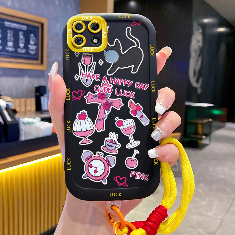 Ốp Lưng Realme C12 C15 C25 C25s C21Y C25Y Narzo 20 Narzo 30A Narzo 50A Case Chống sốc Với Lanyard