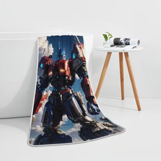 Khăn tắm nhung san hô Transformers 27x55in khăn siêu mềm, thấm hút cao, thích hợp cho gia đình, du lịch, bơi lội, bãi biển, v.v.