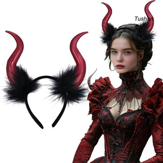 [TS] Halloween Quỷ Sừng Sang Trọng Băng Đô Cosplay Gothic Tóc Vòng Trang Phục Phụ Kiện Đảng Trang Phục Băng Đô