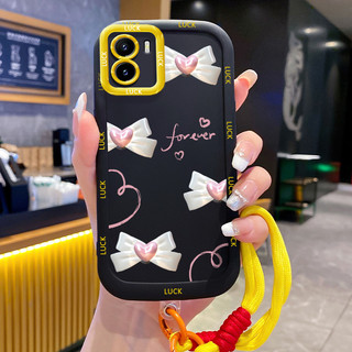 Ốp Lưng VIVO Y15S Y15A Y15C Y01 Case Bowknot nhỏ Với Lanyard