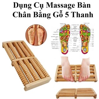 Dụng Cụ Massage Bàn Chân Bằng Gỗ 5 Thanh Tiện Lợi