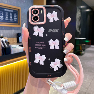 Ốp Lưng VIVO Y15S Y15A Y15C Y01 Case Bowknot nhỏ Với Lanyard