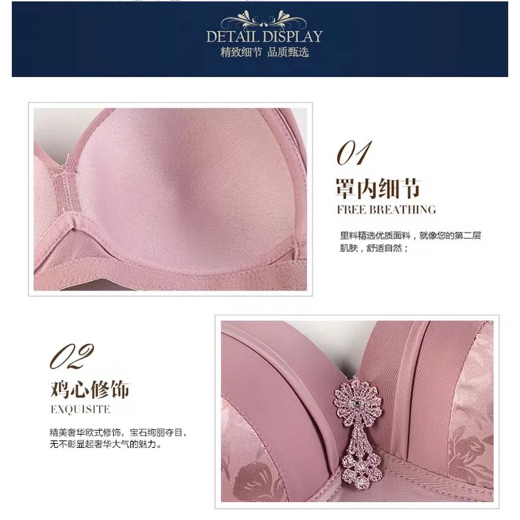 Gợi Cảm Ren Thêu Push Up Áo Ngực Nữ Plus Kích Thước Mỏng Không Dây Tập Hợp Áo Ngực Nữ Điều Chỉnh Áo Ngực