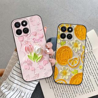 Ốp lưng Honor X7c In hình Hoa xinh dễ thương chống sốc, mềm bảo vệ camera