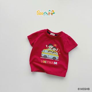 6145SHB - Áo thun Beemo yêu nước Việt Nam size 1-6y