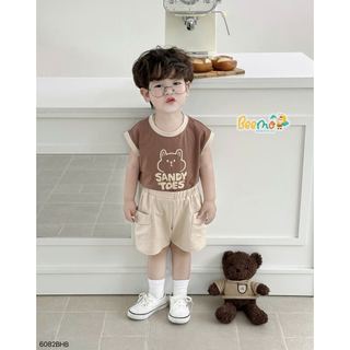 6082BHB - Set bộ Beemo áo sát nách Sanday Bear size 1-6y