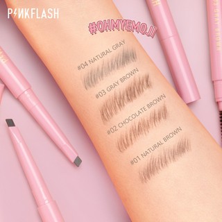 Chì Kẻ Mày PINK FLASH WATERPROOF AUTO EYEBROW PENCIL Kèm Cọ Dễ Tán Chống Nước Lâu Trôi 0.2g PF-E09