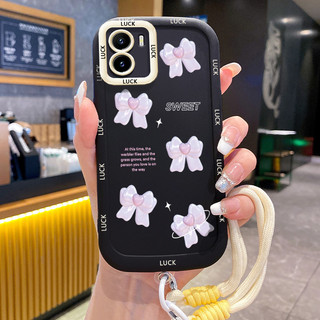 Ốp Lưng VIVO Y15S Y15A Y15C Y01 Case Bowknot nhỏ Với Lanyard