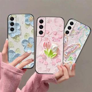Ốp lưng Samsung S22 / S22 Plus / S22+ In hình Hoa xinh dễ thương chống sốc, mềm bảo vệ camera
