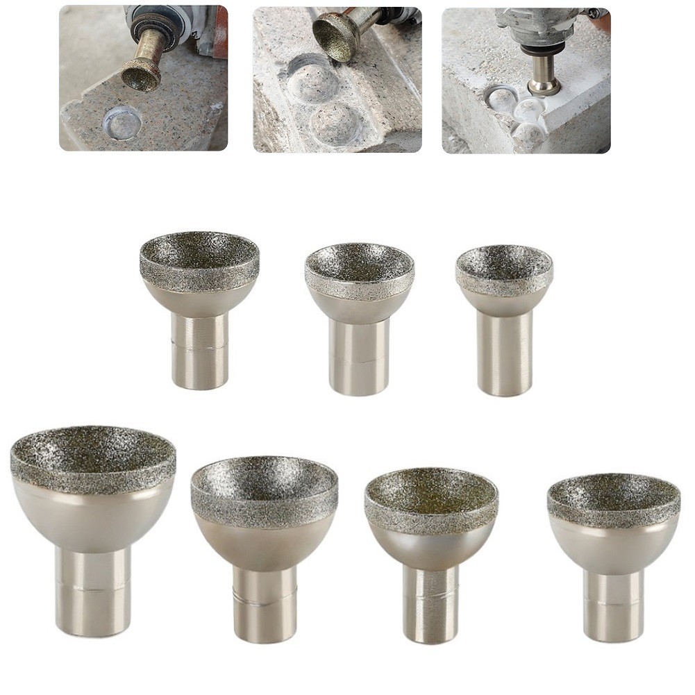 [Smellshi] Mũi mài thô hình cầu lõm đầu kim cương cho hổ phách ngọc bích