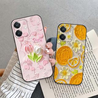 Ốp lưng Oppo A3 / A3x In hình Hoa xinh dễ thương chống sốc, mềm bảo vệ camera