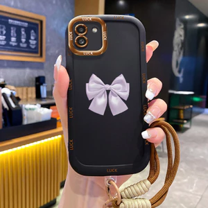 Ốp Lưng Samsung A03 Case Mẫu Bowknot Với Lanyard