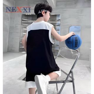 2604.4 - Bộ thun sát nách Nexxi viền màu in số 21 size 3-14y