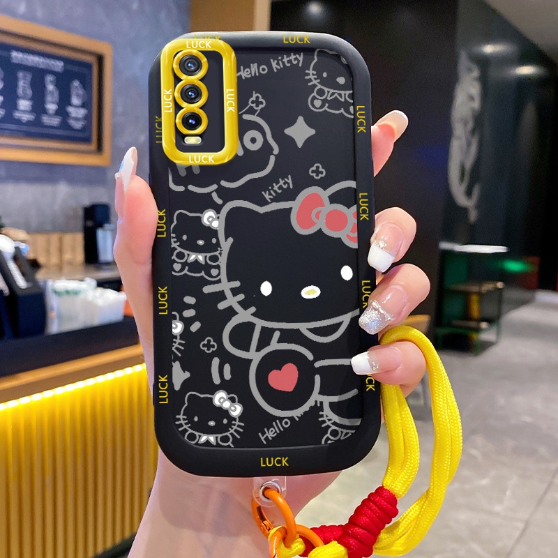 Ốp Lưng VIVO Y20 Y20i Y20s Y20A Y20G Y12A Y12S Y11s Case Động vật nhỏ Với Lanyard