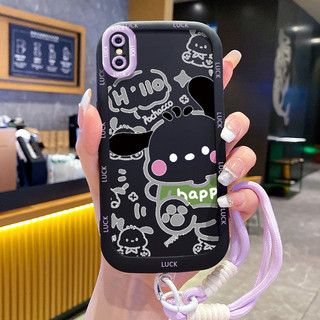 Ốp Lưng iPhone X Xs Xr Xs Max 7 Plus 8 Plus Case Động vật nhỏ Với Lanyard