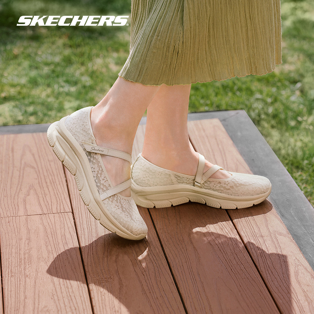 Skechers Nữ Mary slip-on Sandals Giày bệt mùa hè 2026 kiểu mới thoáng khí đệm vòm chân - 159521-OFWT